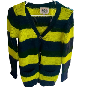 🌿Girls Juicy Couture Navy, Hunter Green, Yellow cardigan sweater, size 14🌿